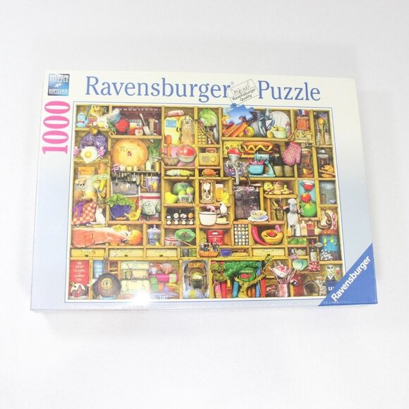 "Kitchen Cupboard" 1000 Pc Ravensburger Jigsaw Puzzle 27" x 20" No. 19 298 4 - Picture 1 of 5